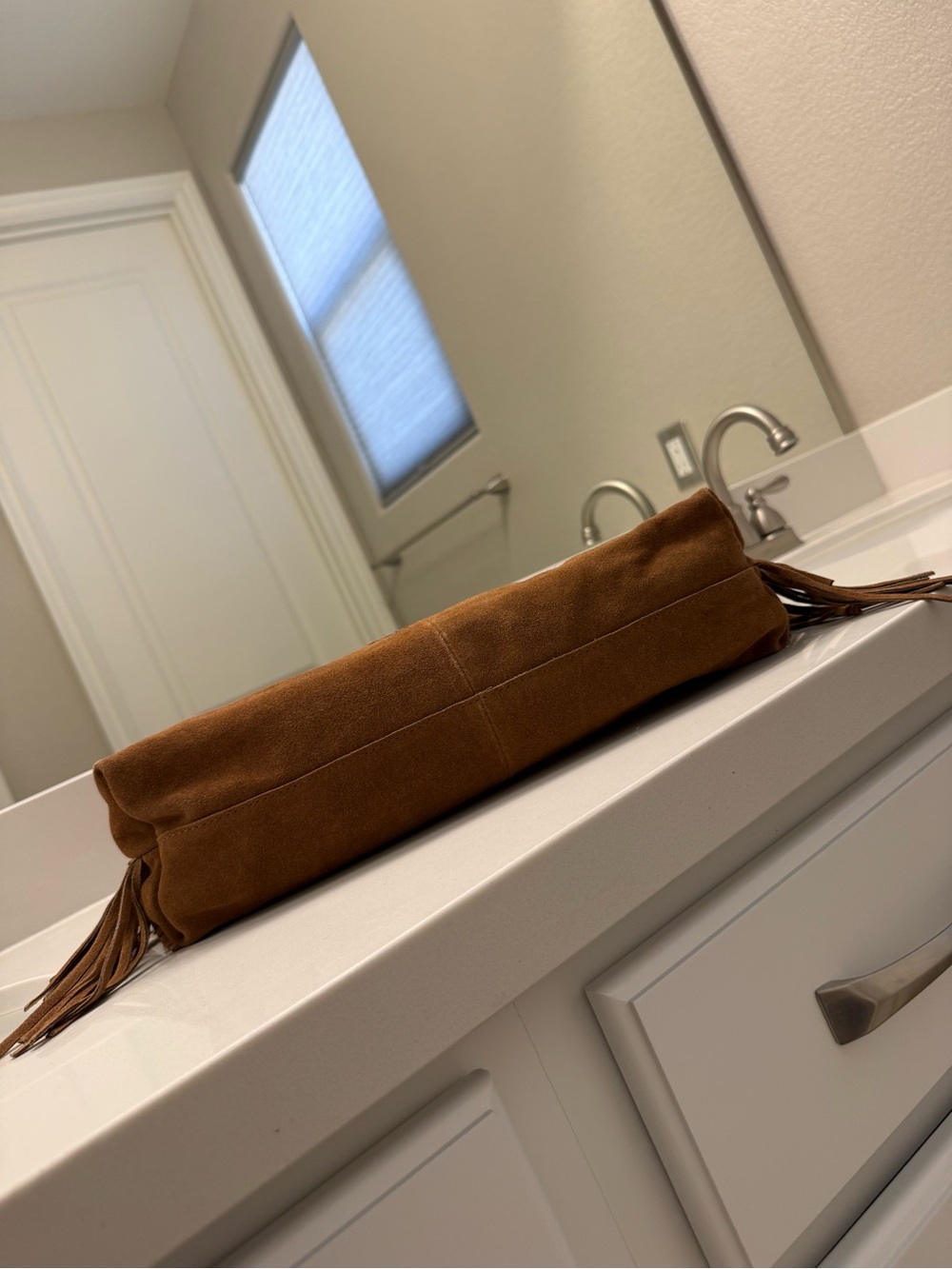 Haute Hippie COGNAC BROWN Suede Fringe Shoulder Bag  🤎NWT🤎 - Picture 12 of 14